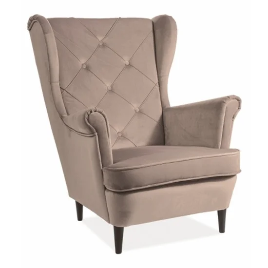 Кресло LADY VELVET беж BLUVEL 28 / венге LADYV28 1